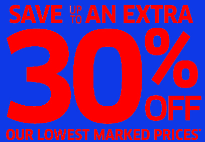 30% off our lowest prices